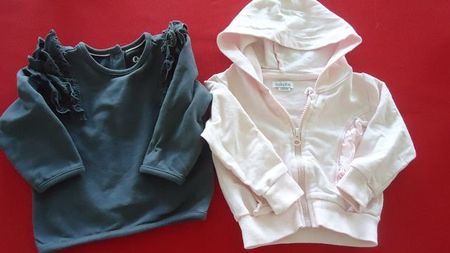 Süesses Baby-Set: Pullover & Kapuzenjacke, Grösse 62/ 68