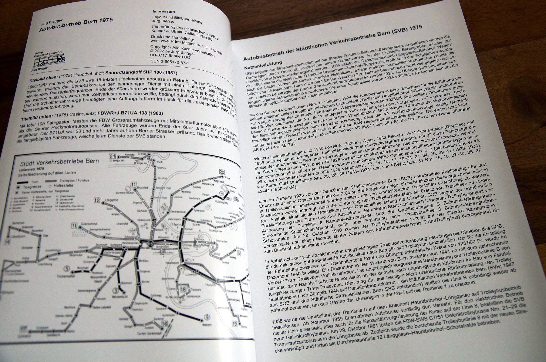 Zeitschriften & Magazine: Autobusbetrieb Bern 1975 - Jürg Biegger – Gebraucht aus Schönenwerd von Steidi 1