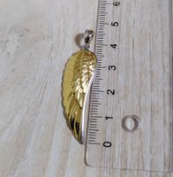 Grosser Anhänger Flügel Silber vergoldet 925