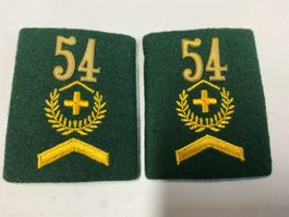 Platten Schulterbadge Wachtmeister Infanterie Bat 54