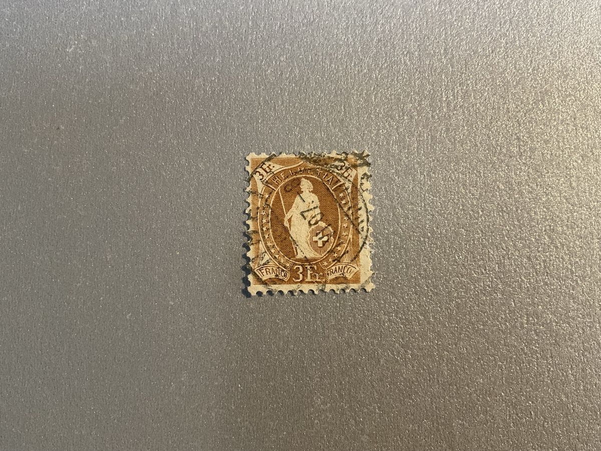 Tutti i francobolli: Stehende Helvetia 100B – Usato da Steinhausen venduto da Leo.1957