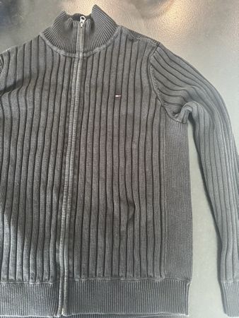 Pull Tommy Hilfiger Denim XL noir homme vintage automne