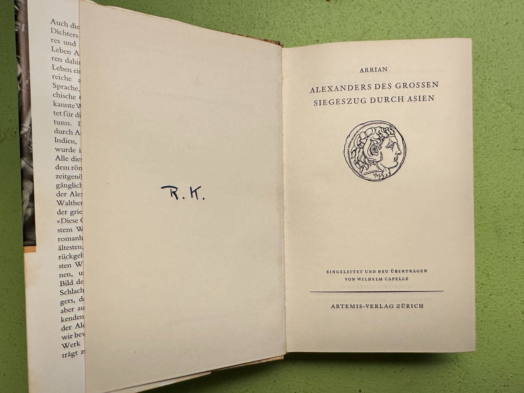 Libri: Arrian: Alexanders des Grossen Siegeszug durch Asien. – Usato da Zürich venduto da allp 2