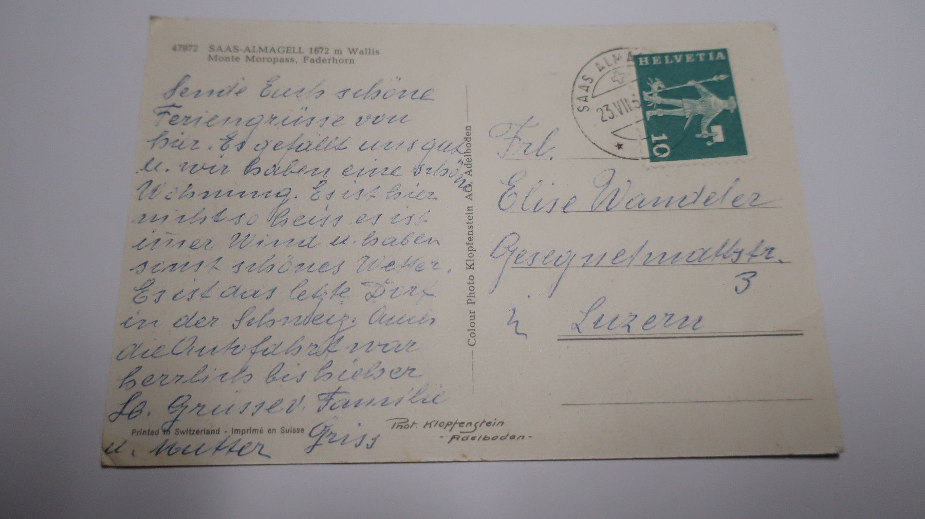 Ansichtskarten: Saas Almagell – Gebraucht aus Cormoret von Pascalll2001 5