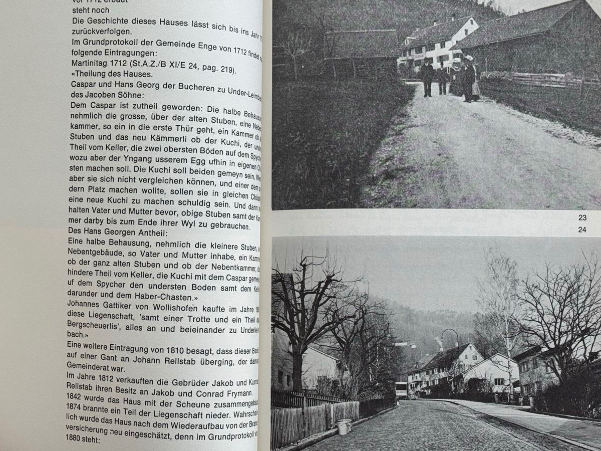 Bücher: Leimbach einst und jetzt Eine baugeschichtliche Chronik 1973 – Gebraucht aus Adliswil von buch_und_kunst 2