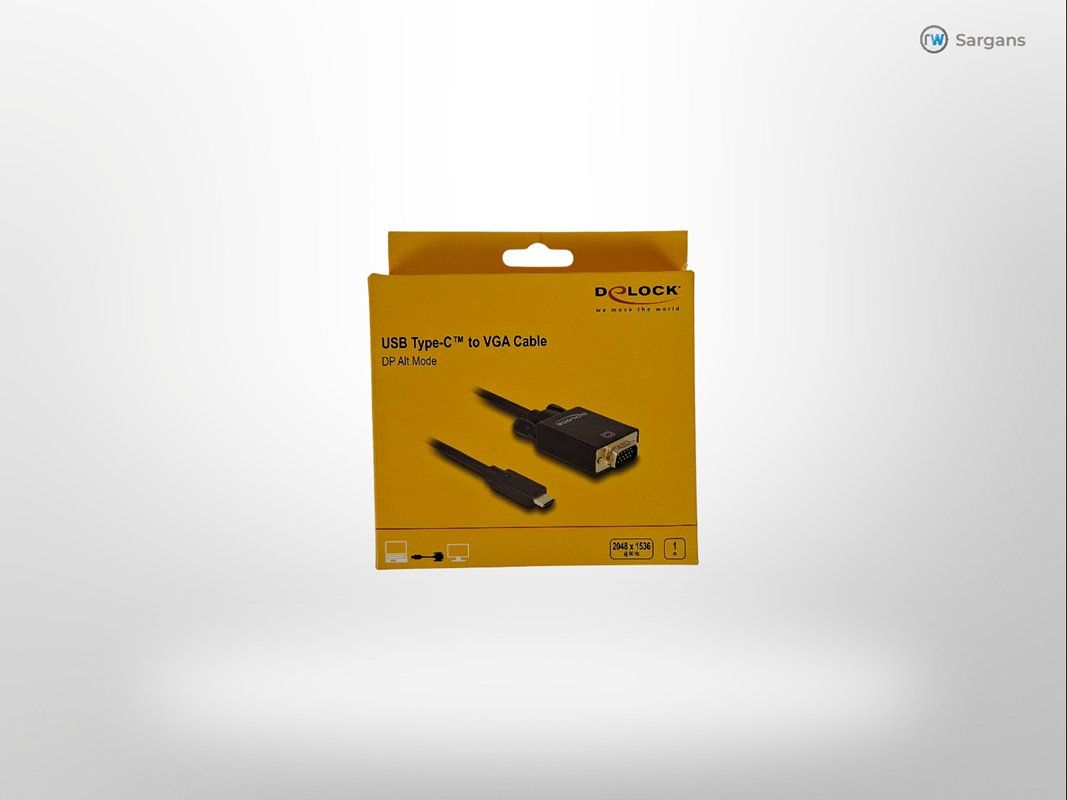Kabel: DELOCK USB Type-C to VGA Cable, 1m – Neu (gemäss Beschreibung) aus Sargans von Restwert_Sargans