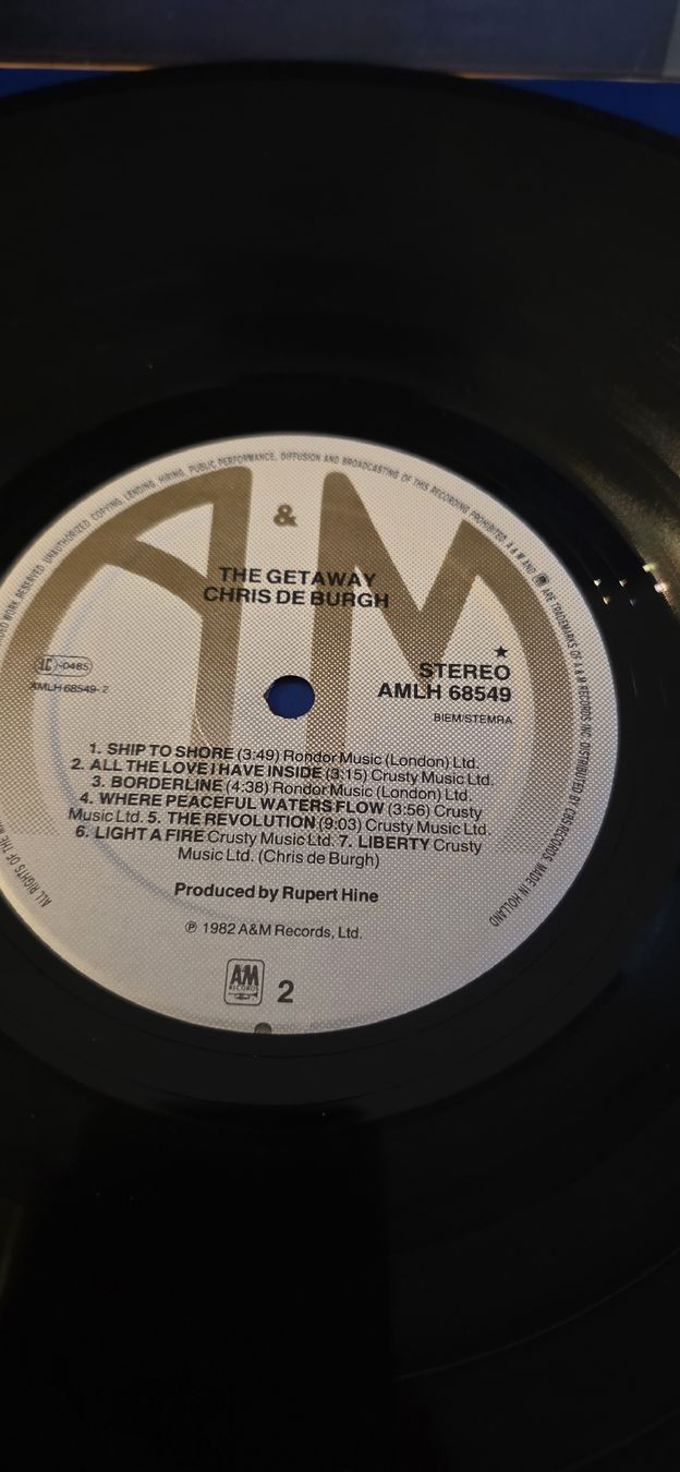 Dischi in vinile: Chris de Burgh - The Getaway -1982 Vg,Vg – Usato da Yvonand venduto da RF-VINYL 4