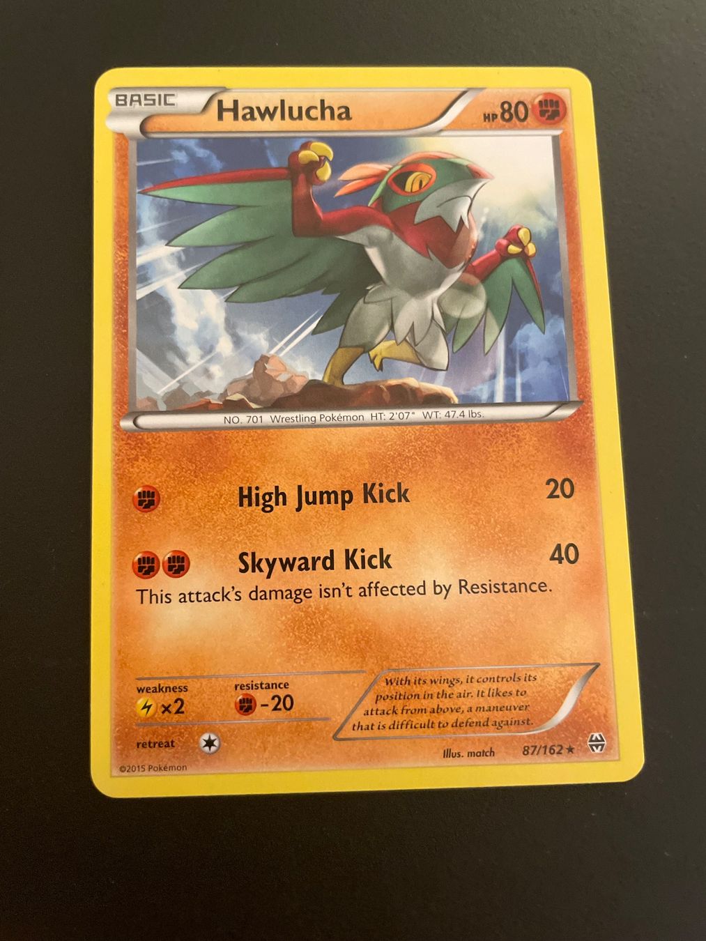 Pokémon Sammelbilder & Trading cards: Hawlucha 87/162 Breakthrough Non Holo – Gebraucht aus Zürich von pokemon_cards