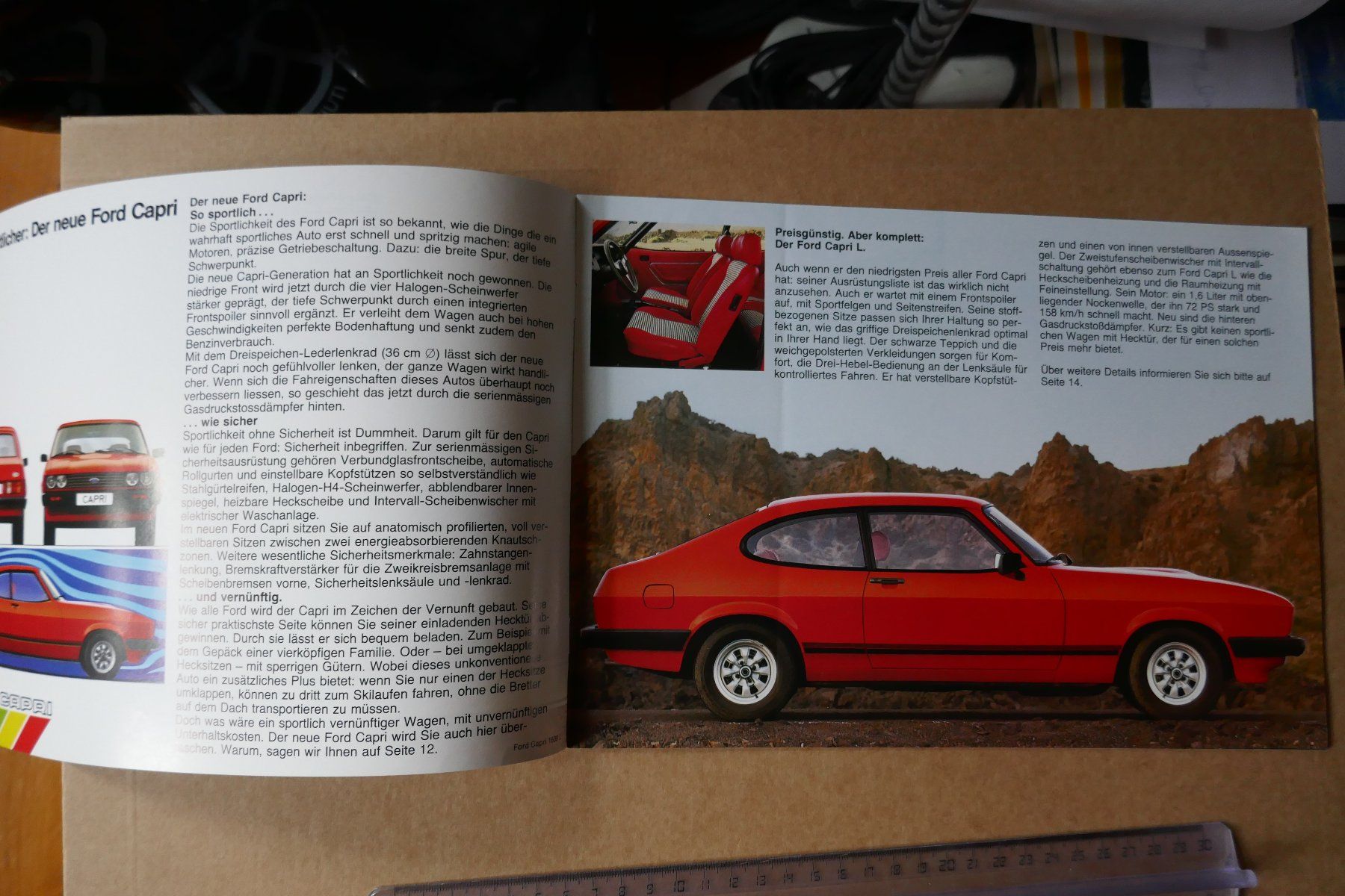 Ford Dokumente: FORD Capri   Originalprospekt – Gebraucht aus Madiswil von ML911 1