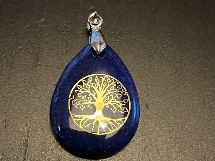 Anhänger: Amulett/ Anhänger mit Baum des Lebens aus Lapislazuli – Neu (gemäss Beschreibung) aus Gams von Mariawicca 1