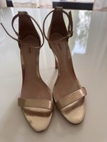Schutz Metallic Gold Leather  Sandals 11 cm heel - s. 40