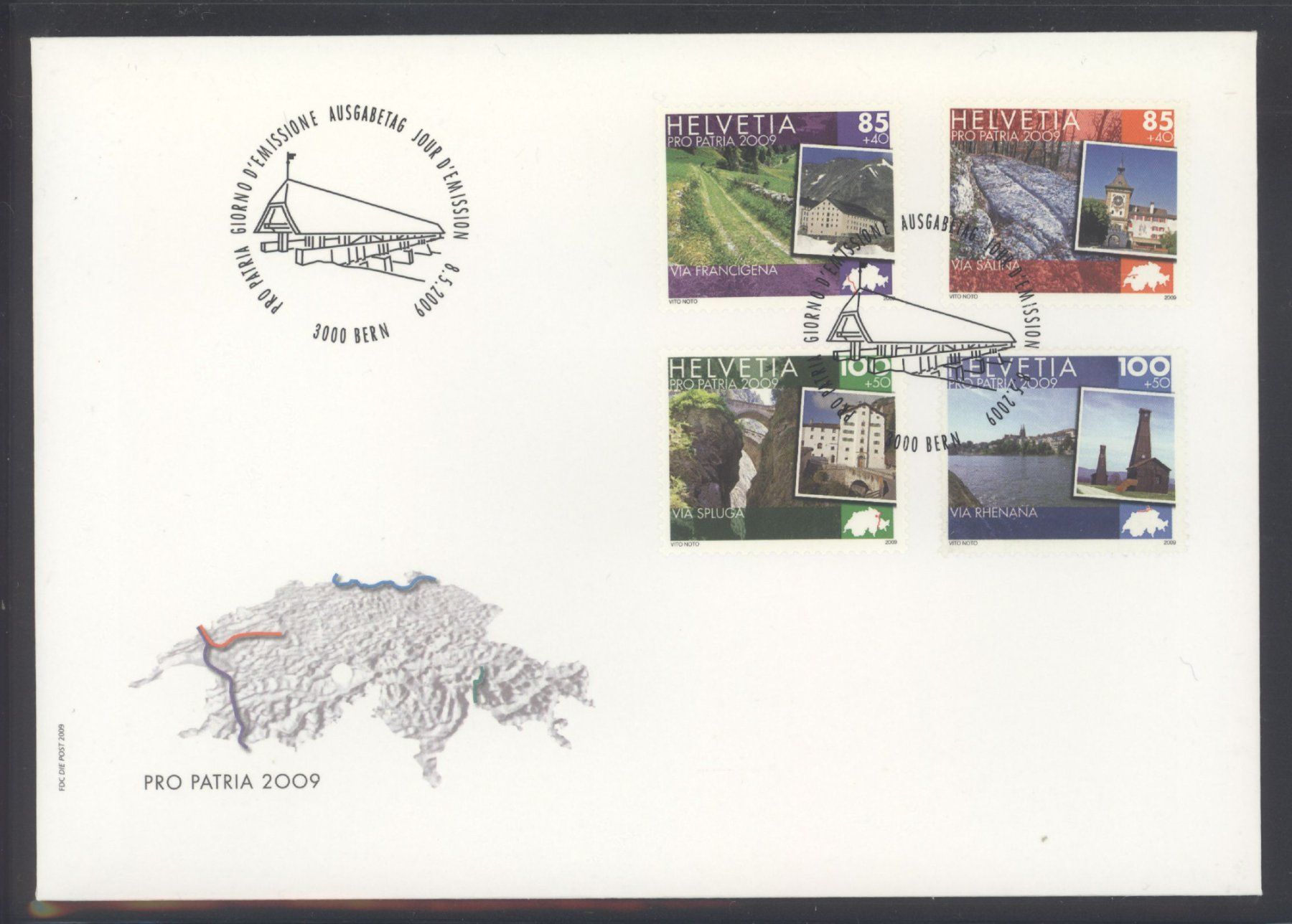 Tutti i francobolli: 2009, FDC, Pro Patria – Usato da Willisau venduto da Vollstempel
