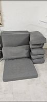 Sofa Kissen Set grau Textilbezug diverse Groessen gebraucht