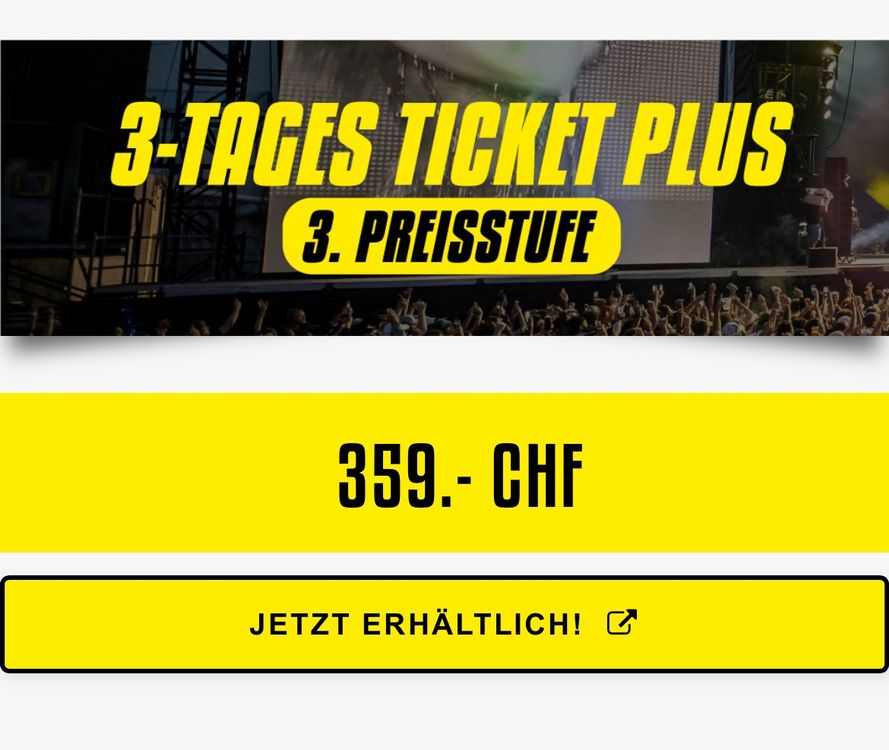 3 Tages Ticket Plus Open Air Frauenfeld Kaufen auf Ricardo
