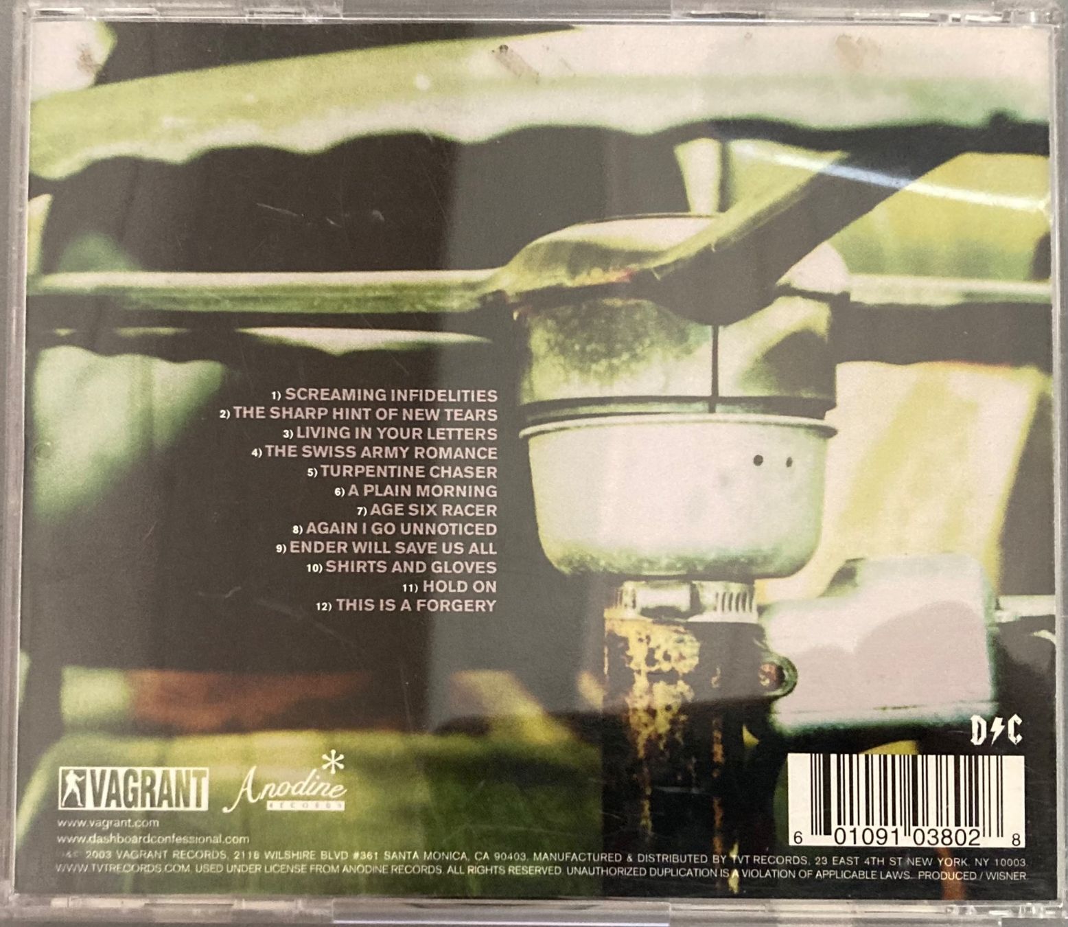 CD: DASHBOARD CONFESSIONAL - THE SWISS ARMY ROMANCE – Usato da Poliez-Pittet venduto da Newtown-Records 1