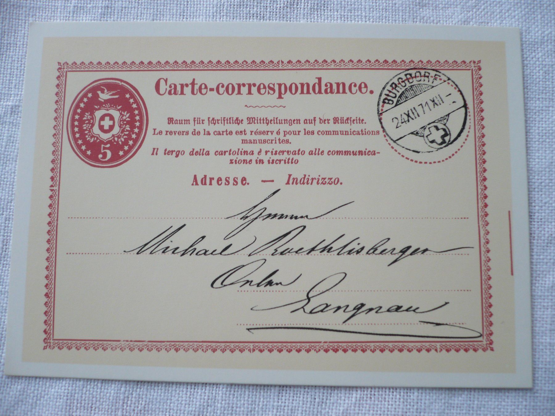 Tous les timbres: 1985 Postkarte GABRA II ET – D'occasion à Zürich par saltandpepper008