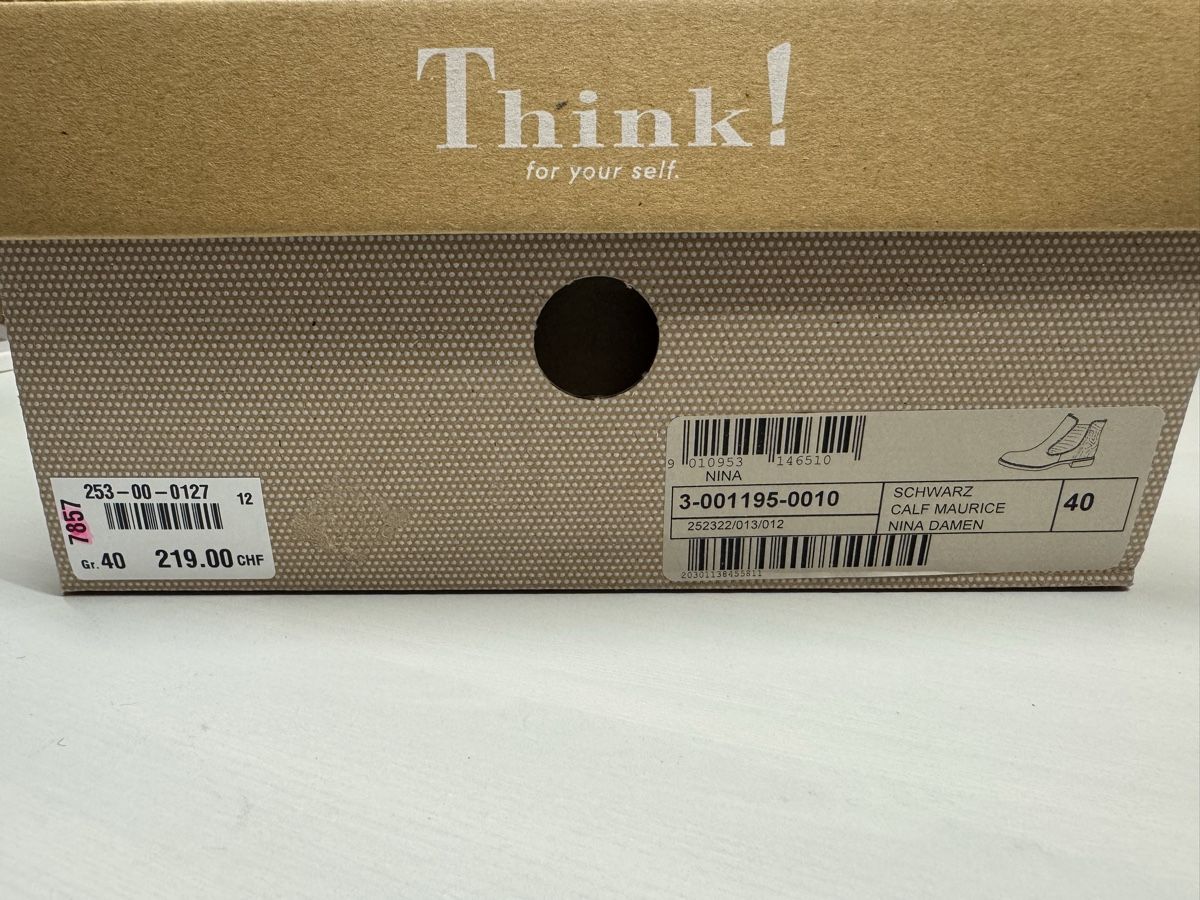 Think Damenschuhe: Bottines Think! en cuir, taille 40 👌 – Neu und originalverpackt aus Brügg BE von Goob 9