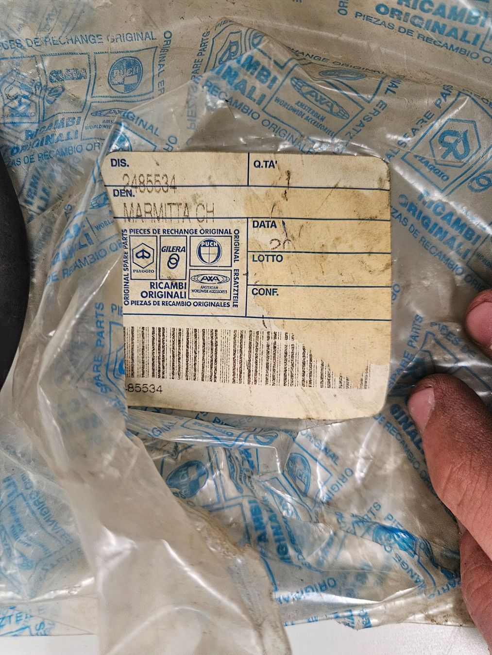 Piaggio Sistemi di scarico: Piaggio SI Auspuff NOS Neu Orginal – Nuovo e nell'imballaggio originale da Mellingen venduto da Mech-Service 6