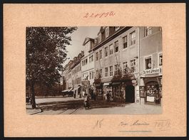 Fotografie Naumburg, Marktplatz mit Uhrm