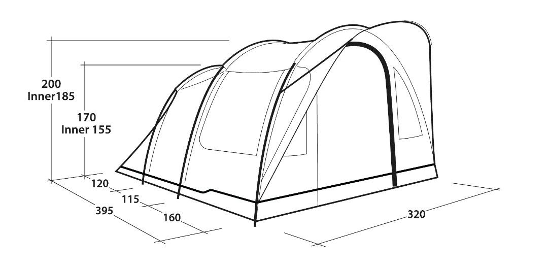 Outwell Zelte: Outwell Sky 5 Familienzelt – Neu (gemäss Beschreibung) aus Mollis von Montek88 1