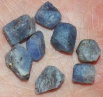 Mineralien Set L-8479 – 8 Stück Korund Saphir 28.34 Karat