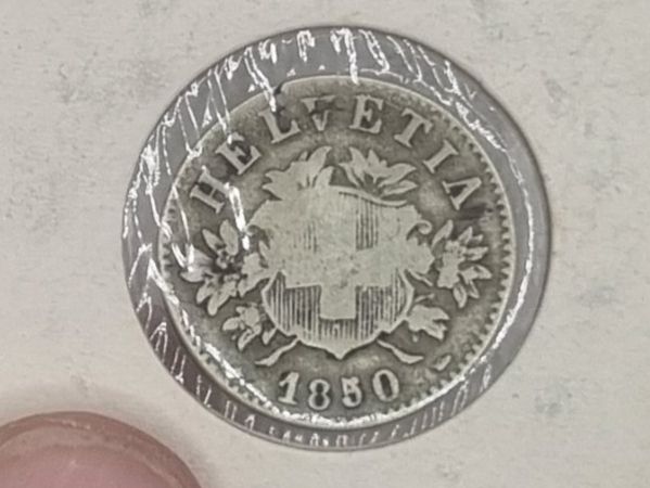 Tutti le monete: 20 rappen 1850 mit Wappen – Usato da Bure venduto da chap981
