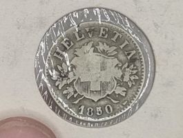 20 rappen 1850 mit Wappen