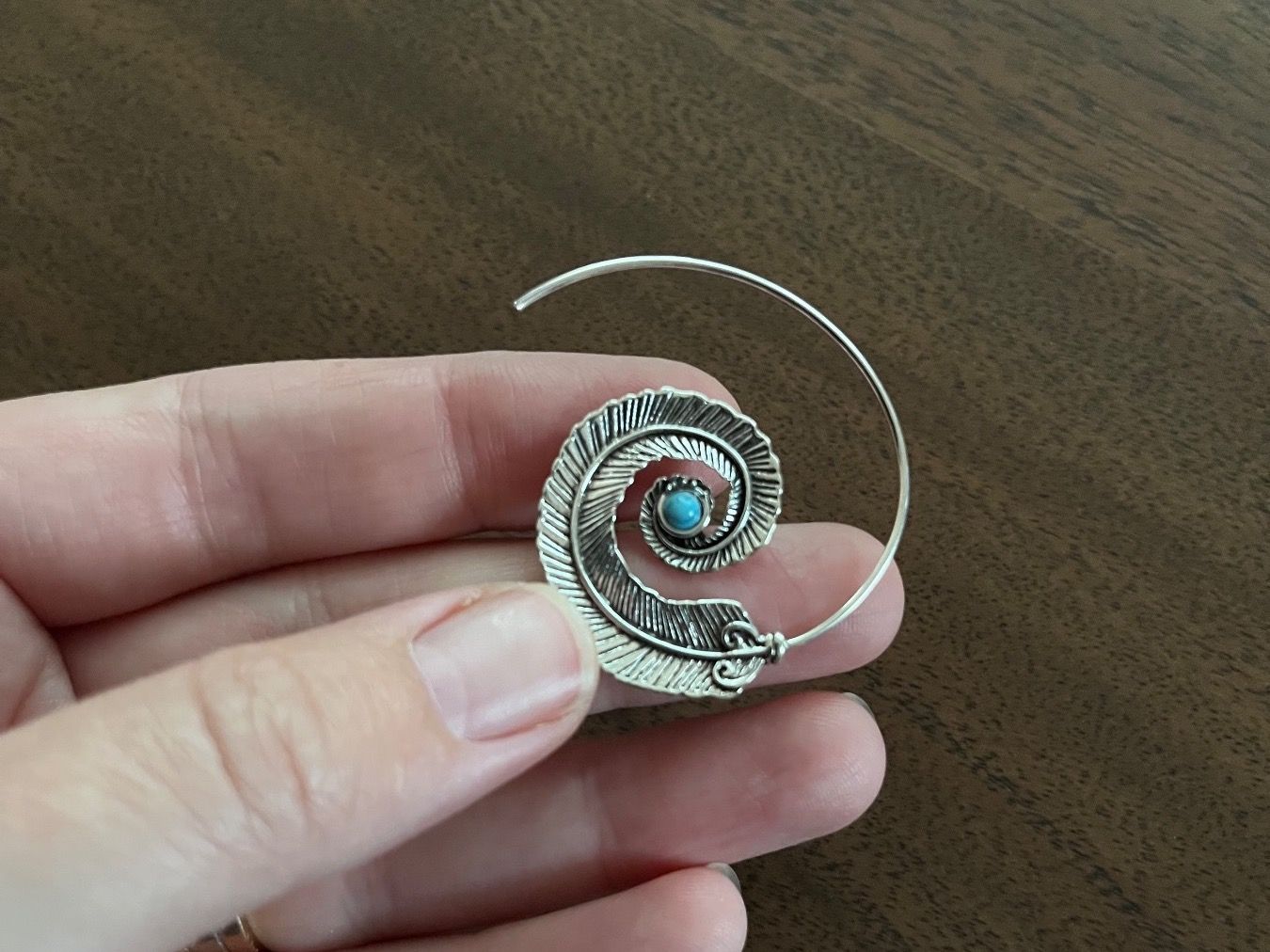 Orecchini pendenti & Orecchini a lobo: Ohrringe Feder Spirale Boho – Nuovo e nell'imballaggio originale da Gams venduto da Mariawicca 6