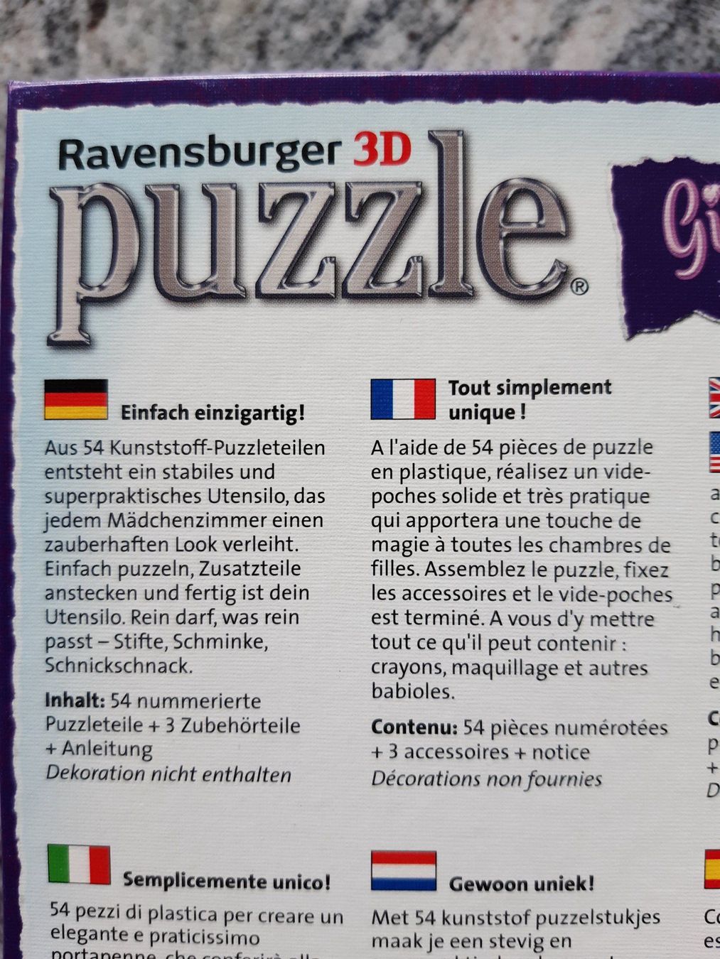 Ravensburger Puzzle: Puzzle 3D Pencil Cup – Usato da Mels venduto da Barbara2020 1