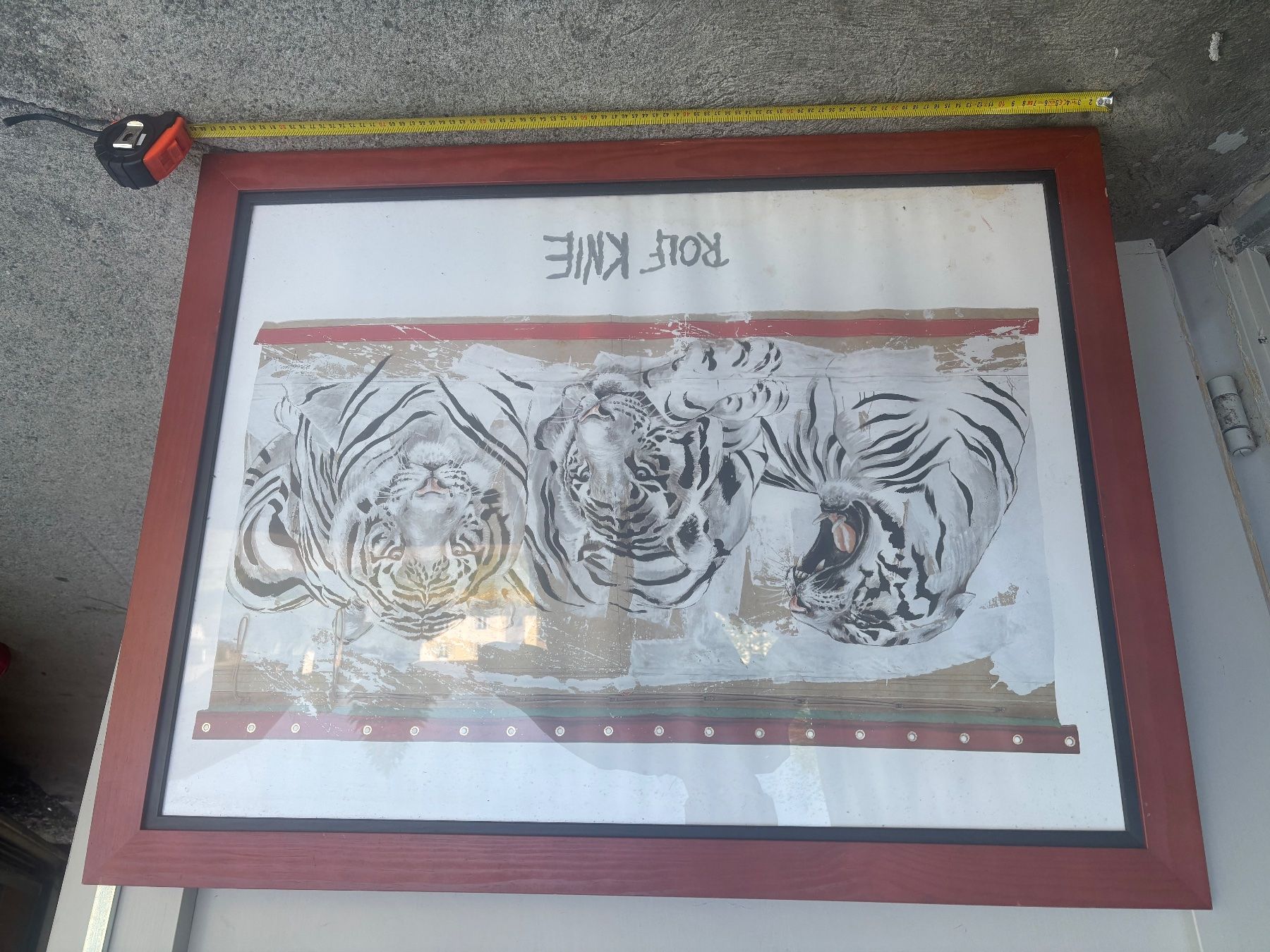 Dipinti: Rolf Knie Tigerbild, gerahmt, ein echter Hingucker! – Usato da Frauenfeld venduto da Fubech