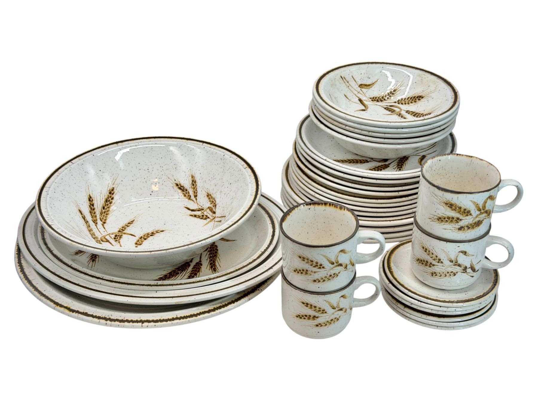 Set di piatti: Service de table en grés Royal Tudor "Blé" 31 pièces – Usato da Morges venduto da deco.vintage 8