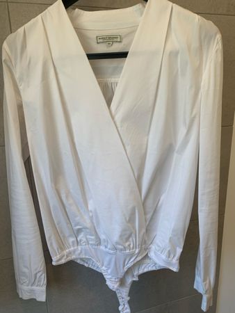Sexy Margit Brandt White Summer Blouse/Bodysuit - Size 40 -