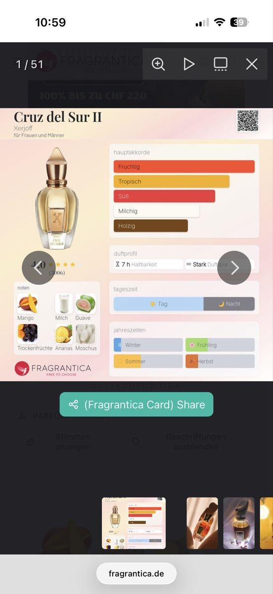 Xerjoff Profumi & Eau de Toilette: Cruz del Sur II Xerjoff Probe 2ml – Usato da Sursee venduto da nri_sbv9 1