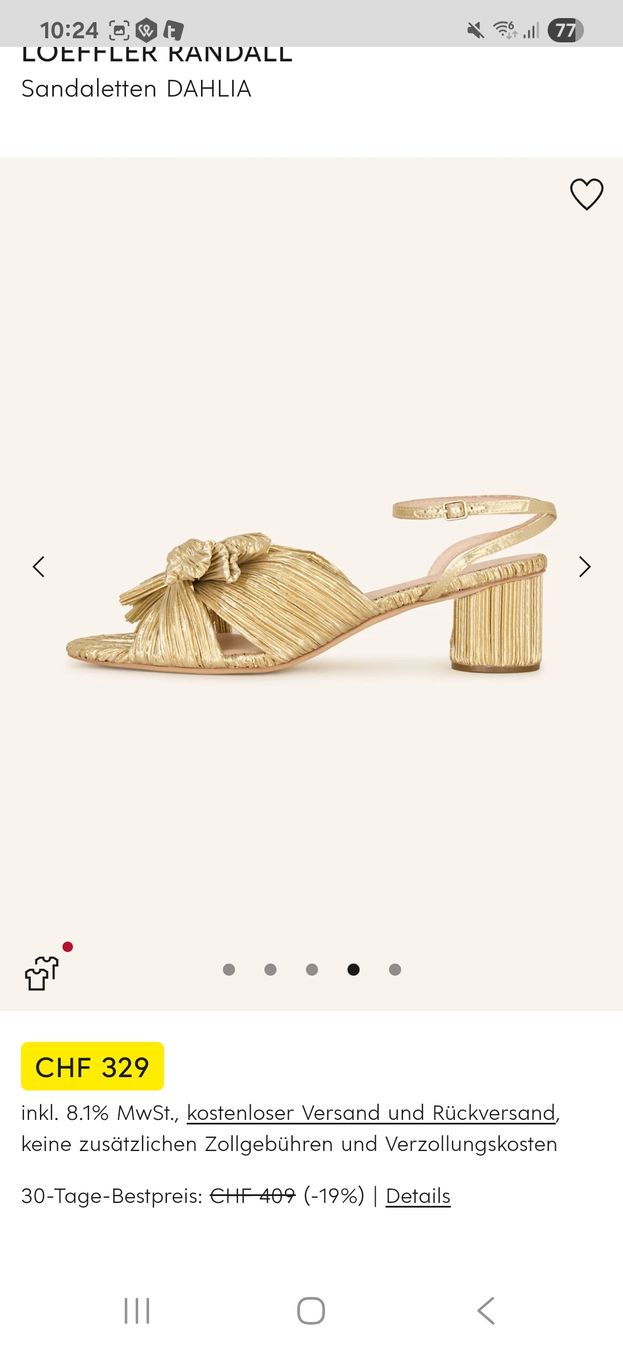 Damenschuhe: Loeffler Randall Sandalen gold – Gebraucht aus Eschenbach SG von SanFranciscoCalifornia 3