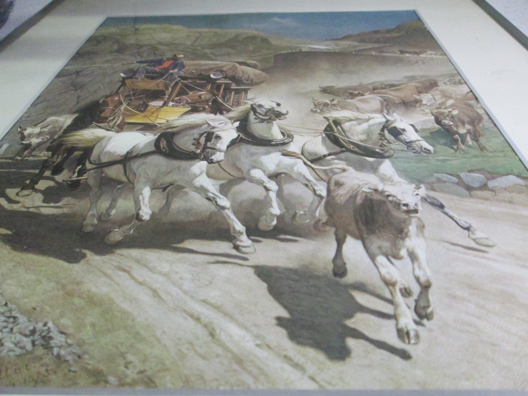 Posters & Illustrations: Kunstdruck mit Rahmen, Sujet Postkutsche, Gotthardpass – D'occasion à döttingen par Gorbs1 3