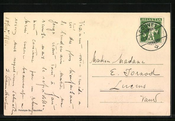 Cartoline postali: AK Couvet, Le viaduc, 1911 – Usato da Berlin venduto da bartko-reher 1