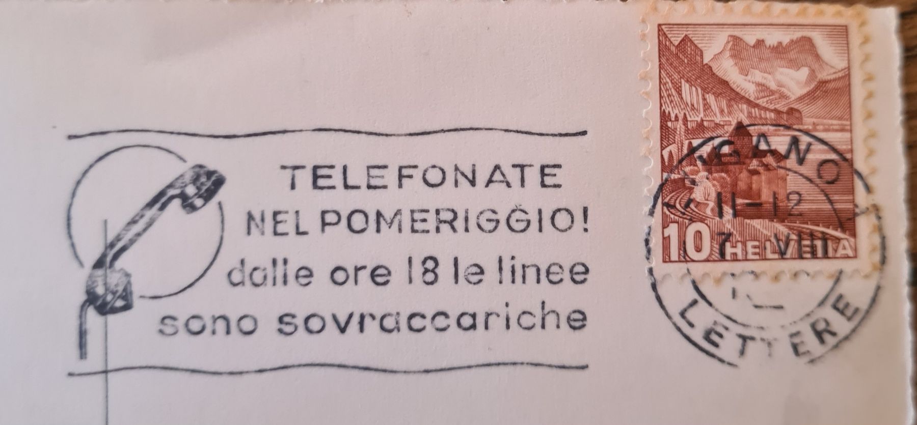 Cartoline postali: Lugano mit Schiff 40iger Jahre – Usato da Ebikon venduto da Donar50 2