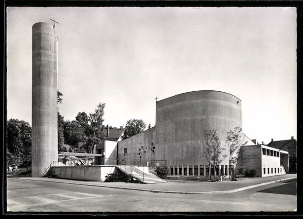 Ansichtskarten: AK Birsfelden, Bruderklaus Kirche, 1965 – Gebraucht aus Berlin von bartko-reher