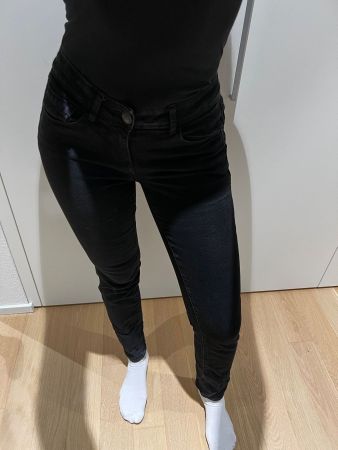 Jeans Hose Schwarz Cecil 26 Charlize 32 inch Damen XS S 36
