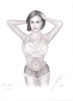 Dessin sexy Demi Lovato - au crayon - original uniquement