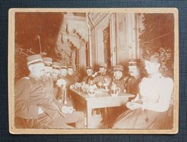 Echtfoto OFFIZIERE (Bier trinken) MILITÄR vor 1900