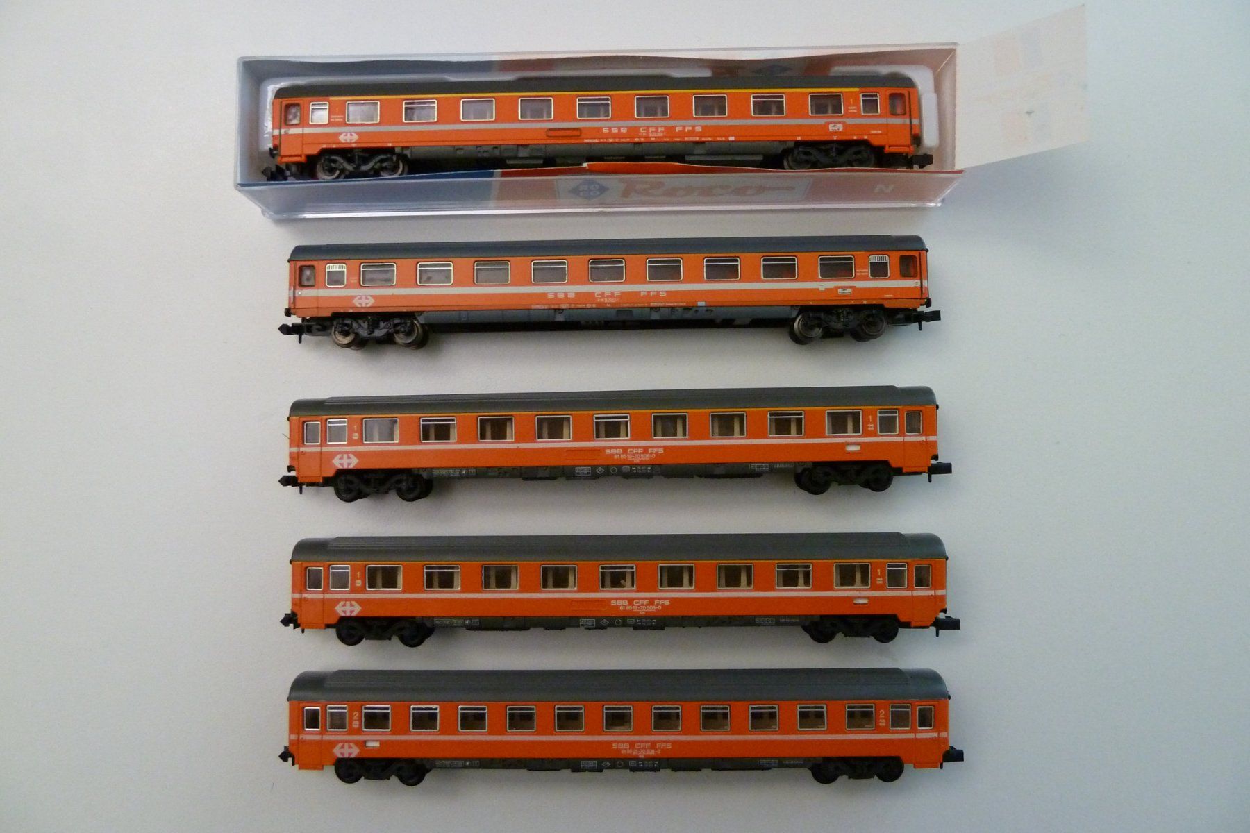 Modellini di ferrovie: 5 SBB Eurofima Wagen Spur N – Usato da Dozwil venduto da Kouma77 1