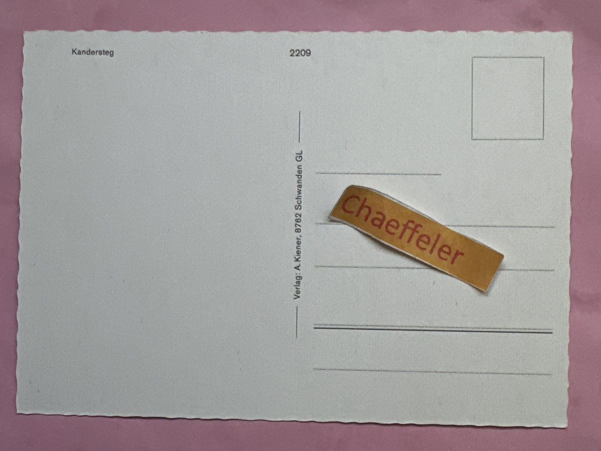 Ansichtskarten: Kandersteg.  Sessellift  – Gebraucht aus Zürich von Chaeffeler 1