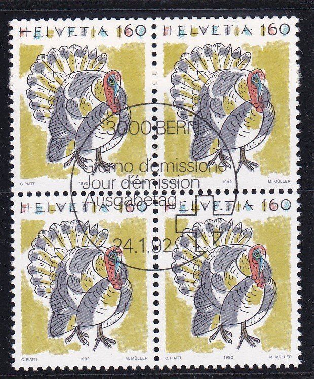 Alle Briefmarken: ET 4er Block Tiere 1990-1995 – Neu (gemäss Beschreibung) aus Schliern b. Köniz von joni20 6