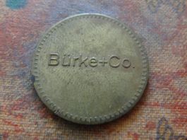 Jeton  "  Bürke + Co. "   (I)