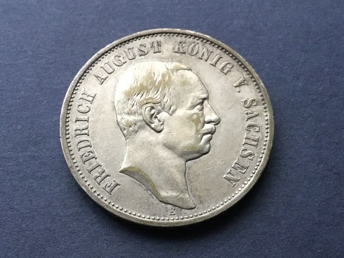 Tutti le monete: 3 Mark Friedrich August,König v.Sachsen 1909 VZ + – Usato da St. Margrethen SG venduto da alfapeugeot10