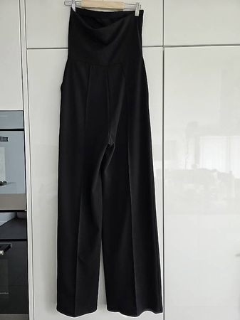Trägerloser schwarzer Jumpsuit Damen