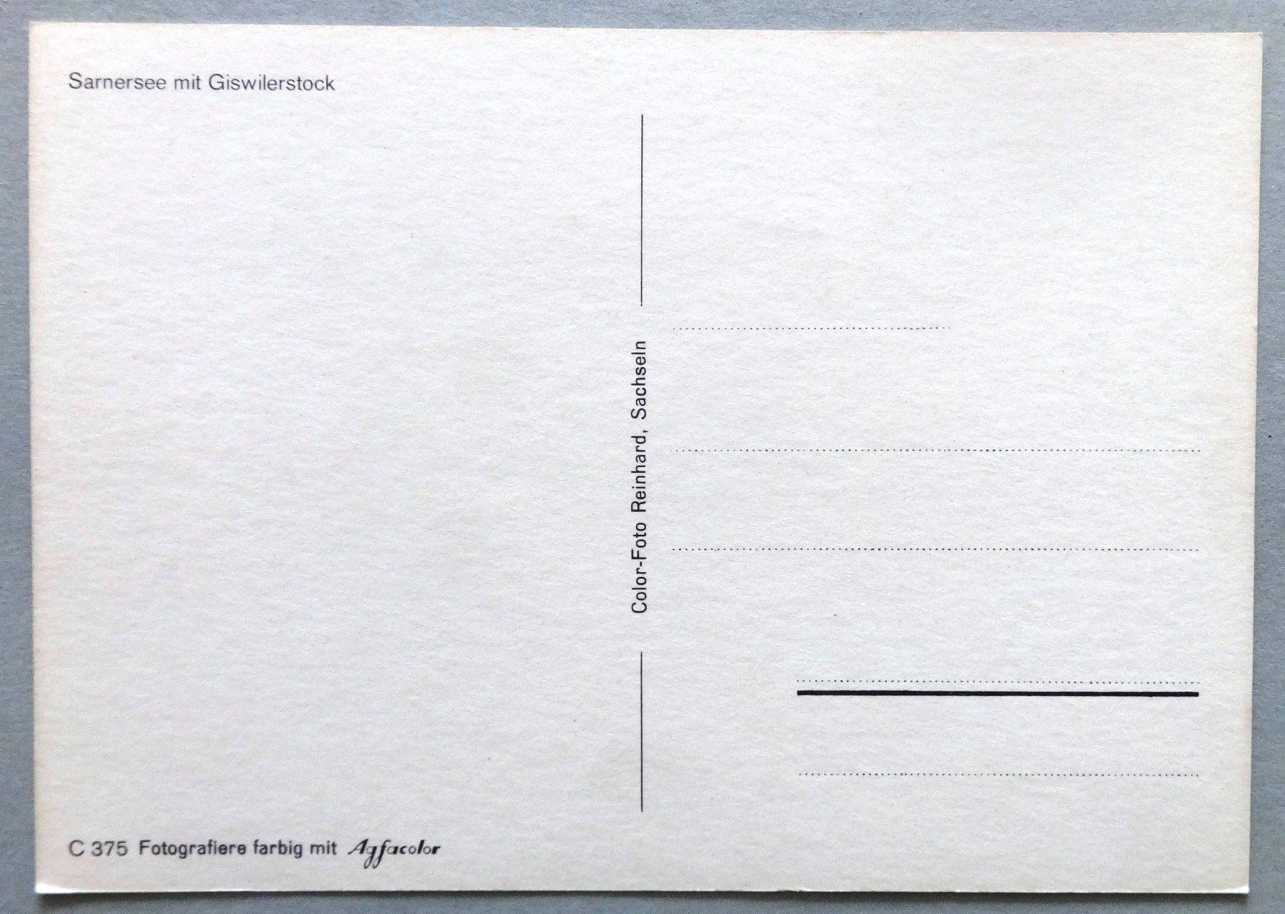 Cartoline postali: Sarnersee mit Giswilerstock – Usato da Fétigny venduto da Billy2miny 1