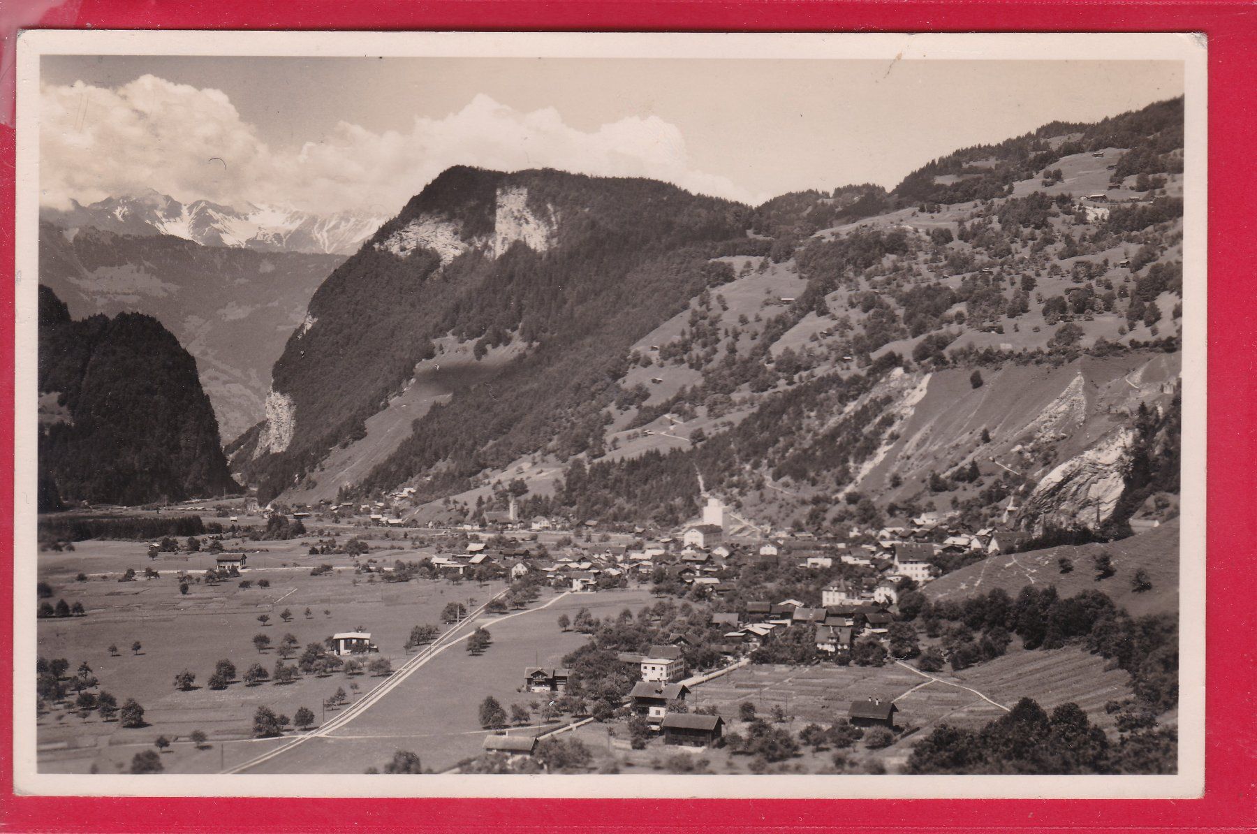 Ansichtskarten: GRÜSCH MIT BLICK GEGEN KLUS, 26.10.1946 – Gebraucht aus Oberrieden von Gebirgsstelze