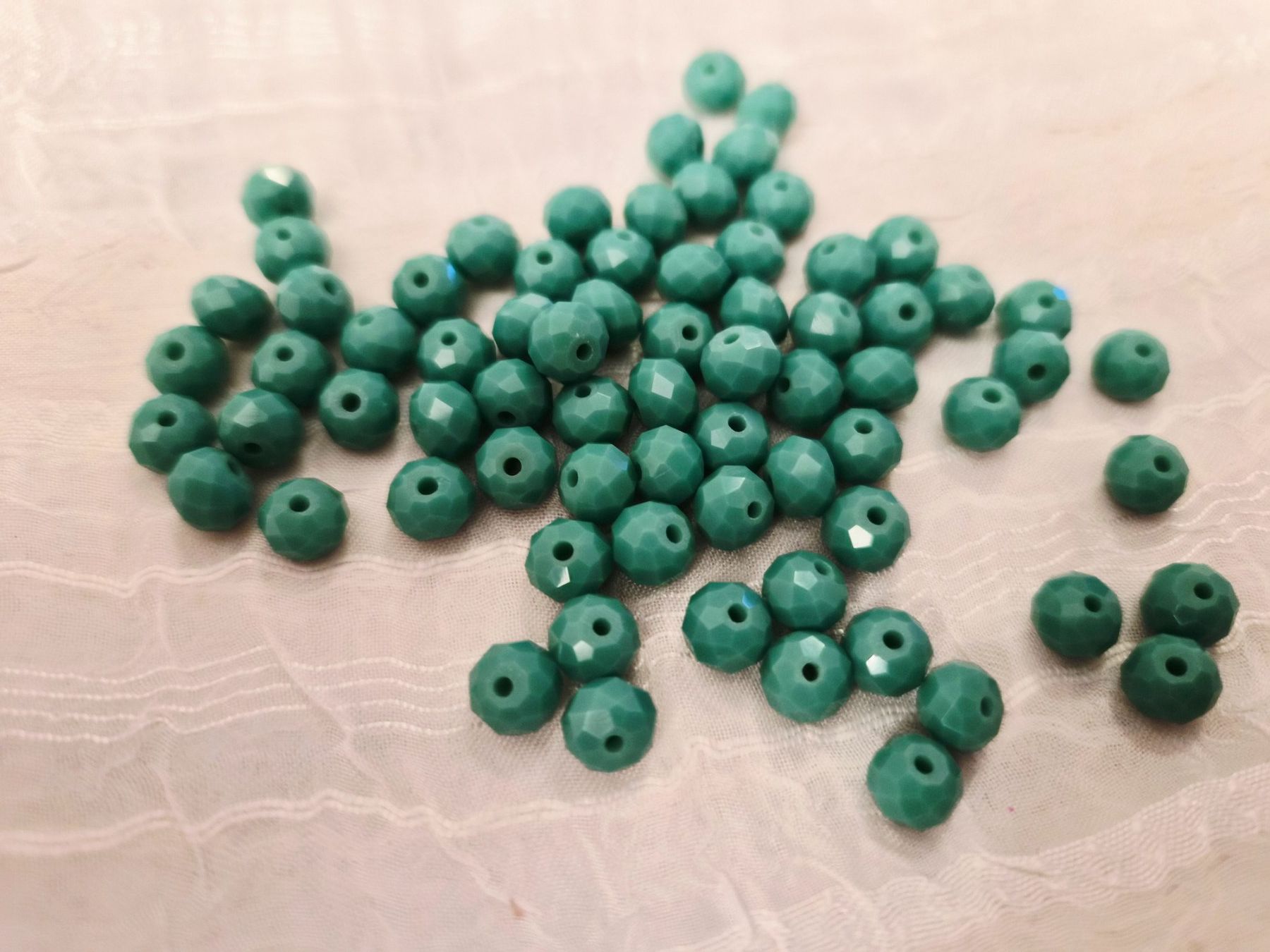 Perle (finte): Glasschliffperlen 8mm türkis 100 stk – Nuovo e nell'imballaggio originale da Dietikon venduto da Eleda 1